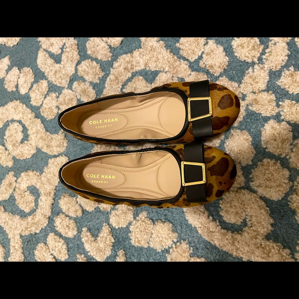 Cole Haan Emory Bow Calf Hair Ballet Flats Size 7